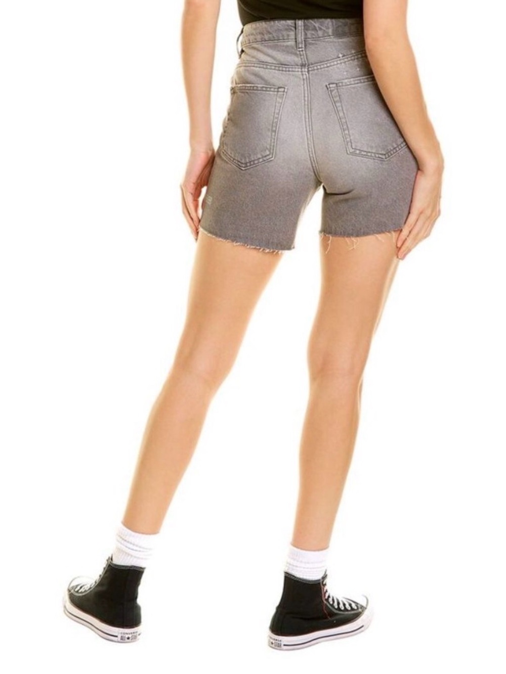 Ksubi Racer Short High Rise Slim Fit Mid Thigh Fit Smoke Grey Size 28 - Picture 2 of 16